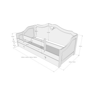 Vaikiška lova sofa Lulu-Love, provanso stiliaus